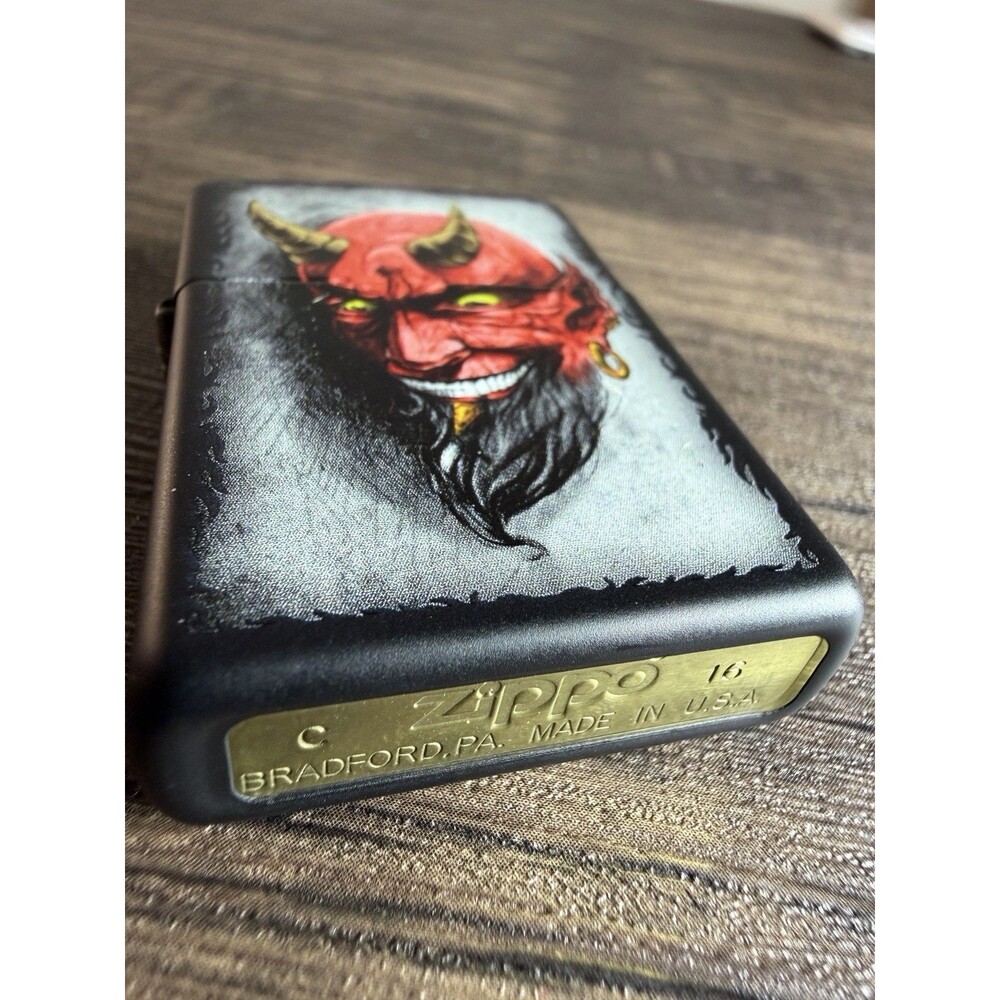 Discontinued Zippo “Tattoo Devil” Matte Windproof Lighter, 28862, New & Sealed